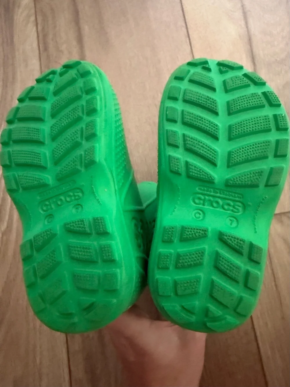 Crocs Handle It Rain Boots Toddler Kids Size C7 Green Waterproof Rubber